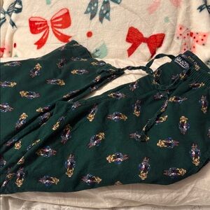 Polo Ralph Lauren Green Pajama Pants with Bear Print